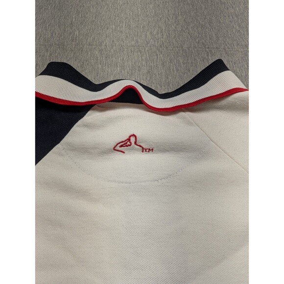Rock Point Men's XL White Polo Shirt Patriotic Stars on Sleeve USA Freedom - Picture 13 of 13